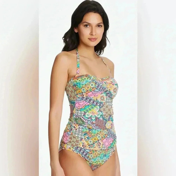 Bleu Rod Beattie Seriously Sunny Bandeau Tankini Top and Bikini Bottom Size 6 - Picture 3 of 12